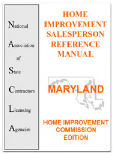 NASCLA Manual - Maryland Home Improvement Salespersons Edition
