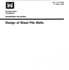 Design of Sheet Pile Walls