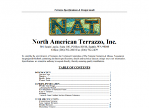 Terrazzo Design Technical Data Book