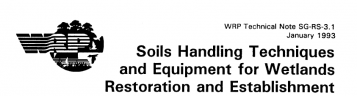 Soils Handling Techniques and Equipment for Wetlands Restoration and Establishment