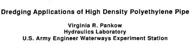 Dredging Applications of High Density Polyethylene Pipe