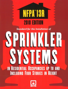 NFPA 13R: Standard for the Installation of Sprinkler Systems in Low-Rise Residential Occupancies 2010