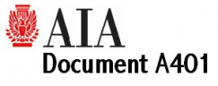 AIA A401 Standard Form of Agreement between Contractor - Subcontractor 2017