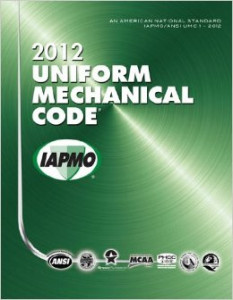Uniform Mechanical Code 2012